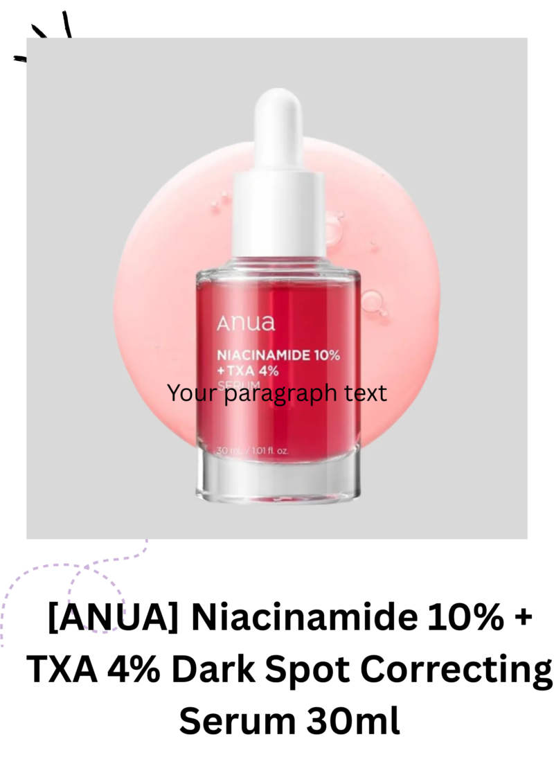 [ANUA] Niacinamide 10% + TXA 4% Dark Spot Correcting Serum 30ml