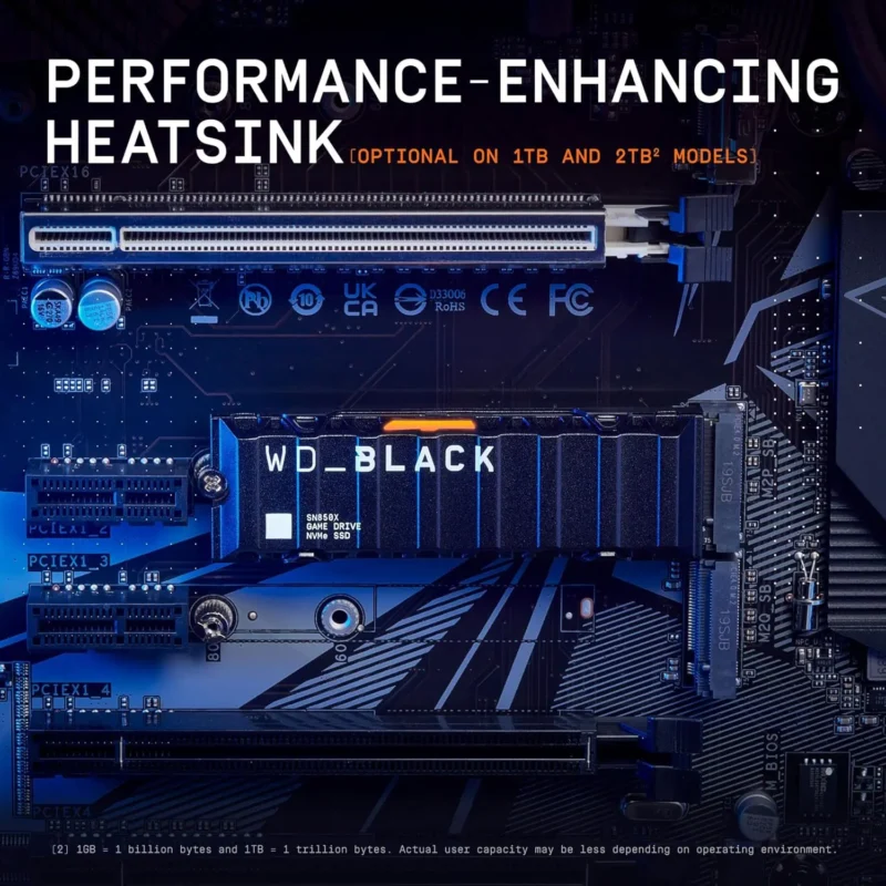 WD BLACK SN850X NVMe SSD with Heatsink