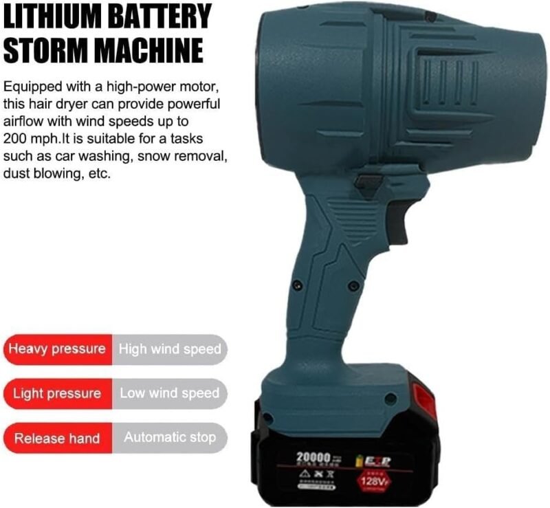 🌪️ VIOLENT FAN F018 – High-Speed Cordless Blower Fan