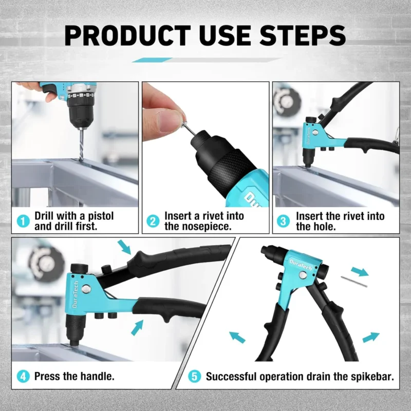 🔧 Heavy Duty Handheld Rivet Gun Kit
