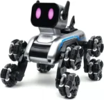 🤖 STLNT Eight Wheel Dog – Smart Robotic Pet with Music, Lights & Spray!