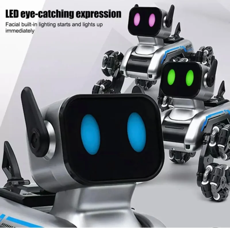 🤖 STLNT Eight Wheel Dog – Smart Robotic Pet with Music, Lights & Spray!