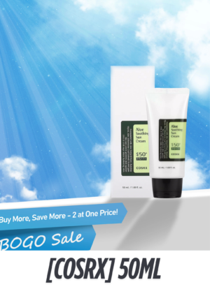 [COSRX] Aloe Soothing Sun Cream SPF 50 Pa+++, 50ml 2pc BOGO Set