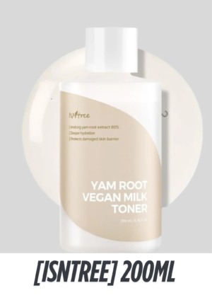 Experience deep hydration and gentle nourishment with the ISNTREE Yam Root Vegan Milk Toner, enriched with 80% Andong Yam Root Extract and a blend of plant-based lipids. This creamy, milky toner calms and moisturizes dry, sensitive skin while helping to strengthen the skin barrier for long-term comfort and resilience.