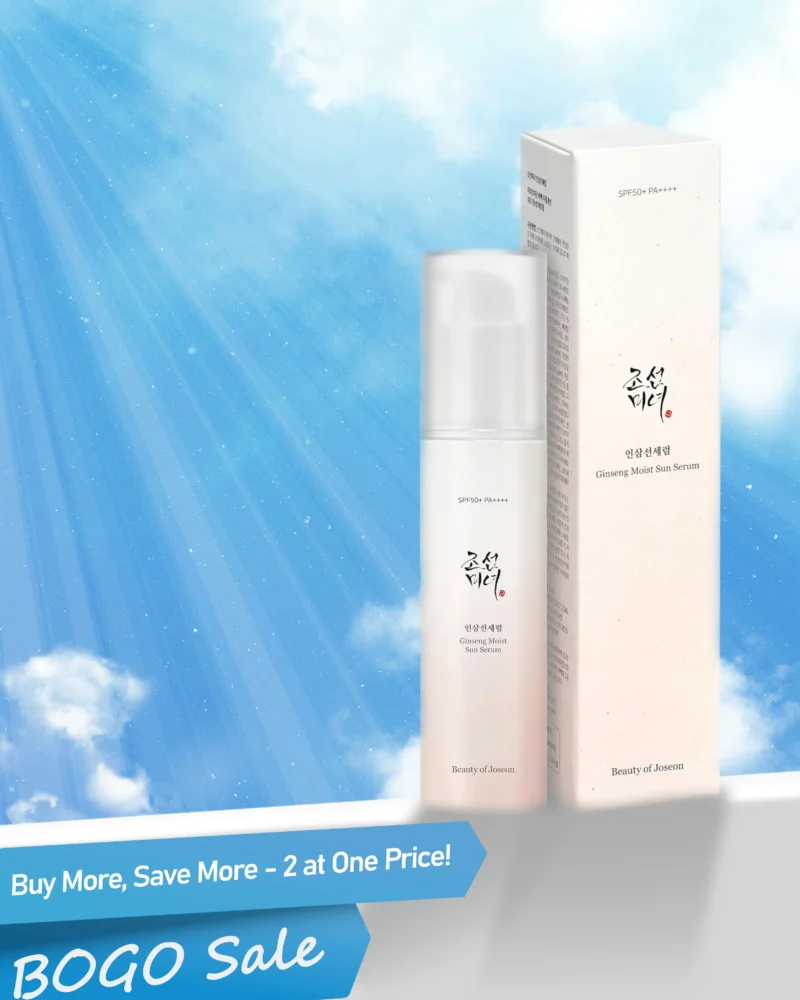 ☀️ [BEAUTY OF JOSEON] Ginseng Moist Sun Serum (SPF50+ PA++++) – 50ml × 2pcs (BOGO Set)