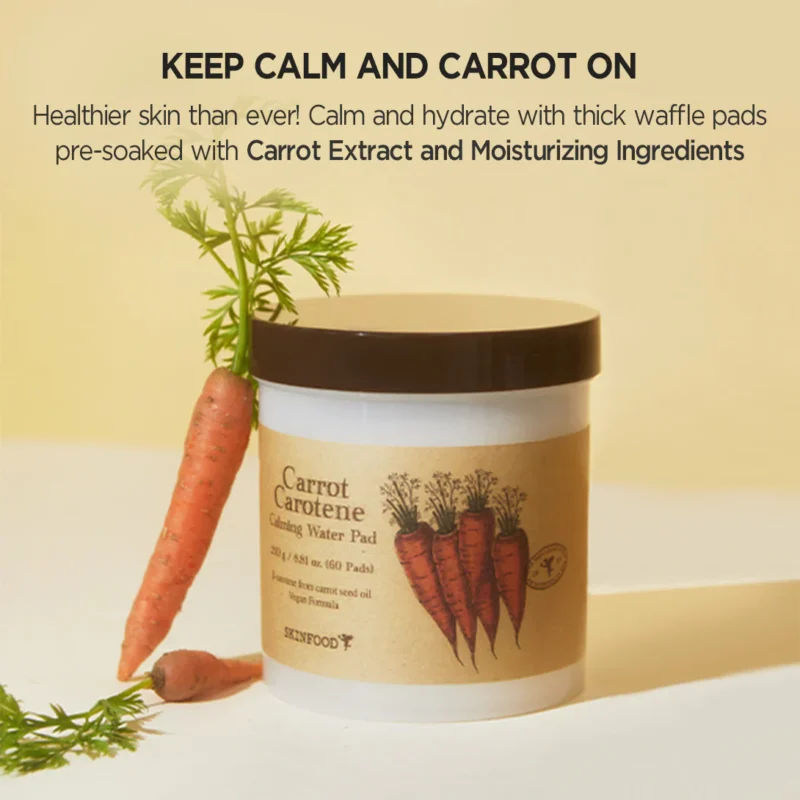 SKINFOOD Carrot Carotene Calming Water Pad – 250g (60 Pads)